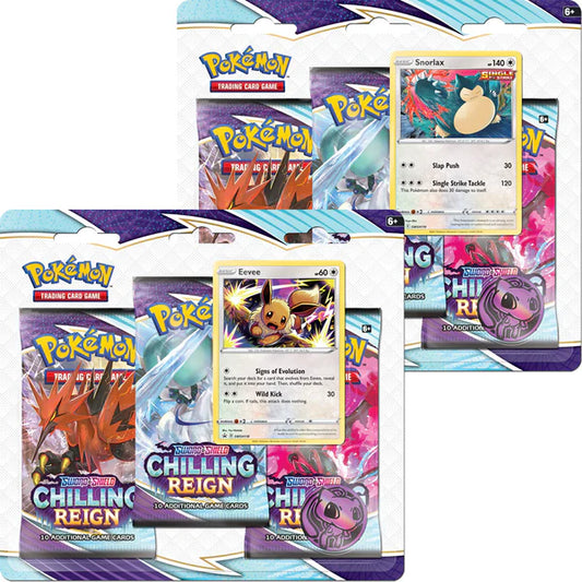 Pokemon Chilling Reign 3-Pack Blister Pair